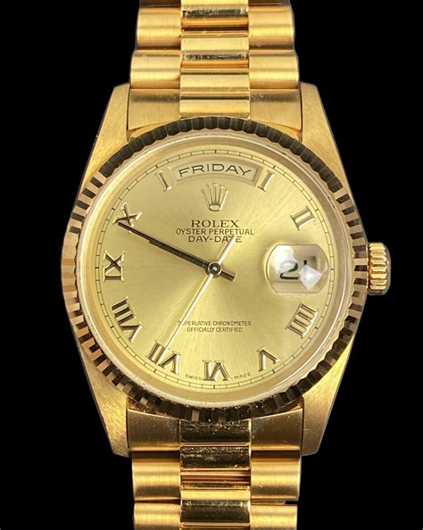 rolex oyster perpetual day date pre owned|Rolex Day-Date chart.